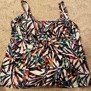 Swimsuits For All tankini tropical print 16w